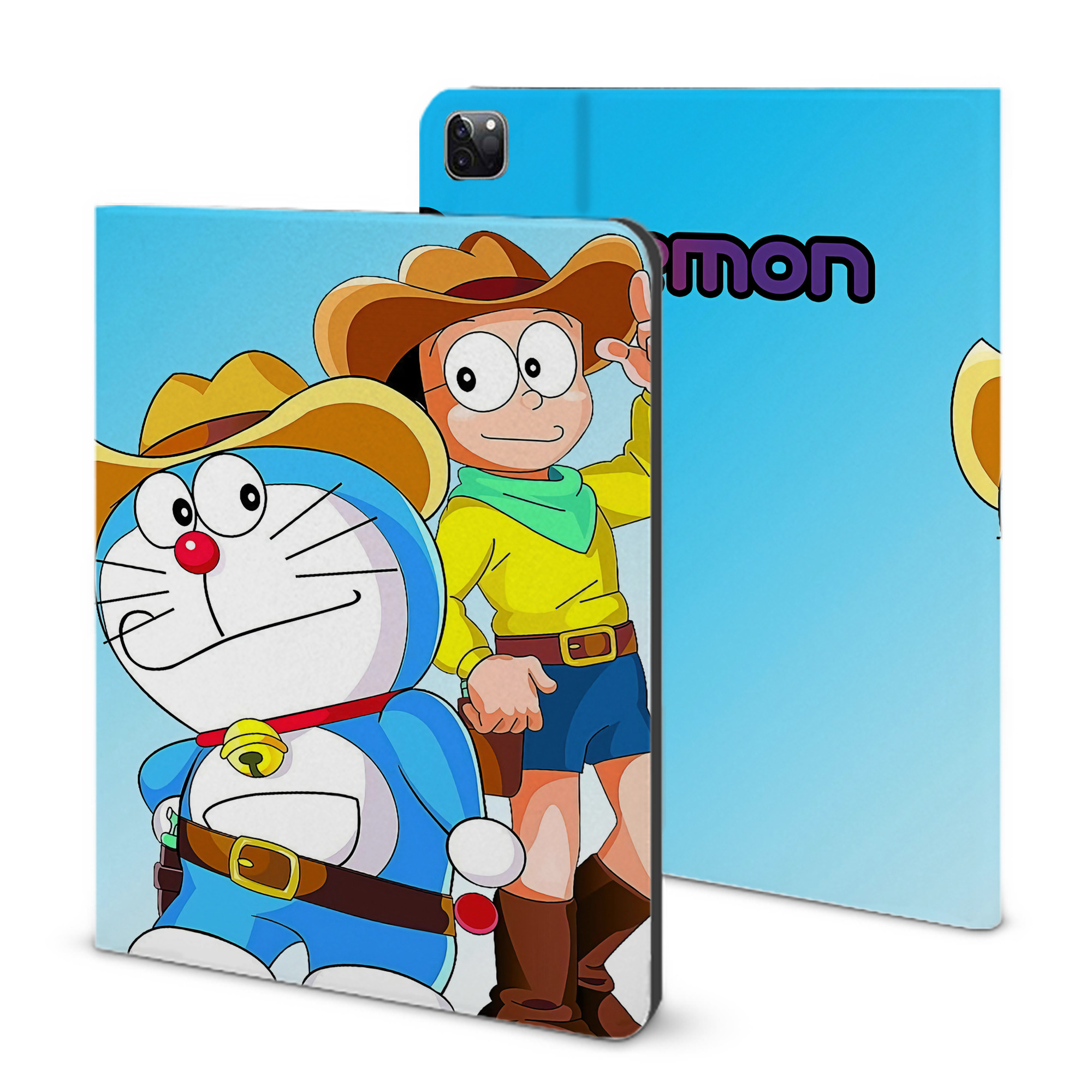 （画像用） ドラえもん Doraemon IPad ケース ブック型 PUレザー TPU 耐衝撃 軽量 薄型 ペン収納なし 全面保護 IPad 各モデル対応
